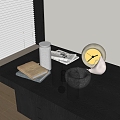 Modern Ornaments Combination Book Alarm Clock Cup Fruit Plate 3d model