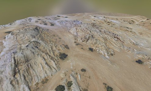 Modern Desert Nevada Moon Rock Terrain 3d model