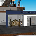 Wooden Boat Themed Storefront Display At Blue Ways With Nautical Decorations