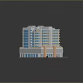 Modern Multi Story Residential Building With Balconies Glass Windows And Entrance