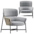 Modern Leisure Accent Chairs With Brown White Upholstery And Golden Metal Frames