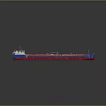 Two Large Cargo Ships With Colorful Hulls 3d model