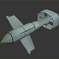 Light Blue Rocket Model For Space Exploration With Internal Structure And Components