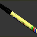Artline 70 Permanent Marker For Daily Use With Yellow Body And Multicolored Rings