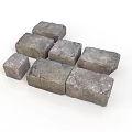 Natural Gray Textured Stones Arranged In Stacked Formation With Rough Surfaces