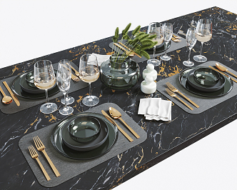 Modern Tableware 3d model