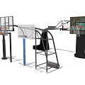 Various Basketball Hoops with Backboards Sports Equipment for Outdoor Training Use