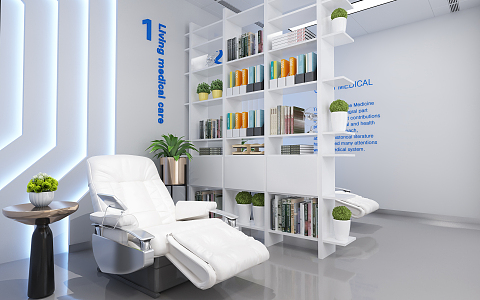 Modern Clinic Living Body Medical Room 3d model