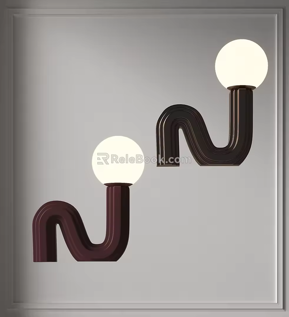 Modern Table Lamp Special-shaped Metal Table Lamp Floor Table Lamps 3d model