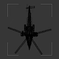 Advanced Military Attack Helicopter With Rotors Missiles And Combat Equipment