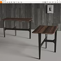 Modern Minotti Side Table Simple Side Table Solid Wood Side Table 3d model