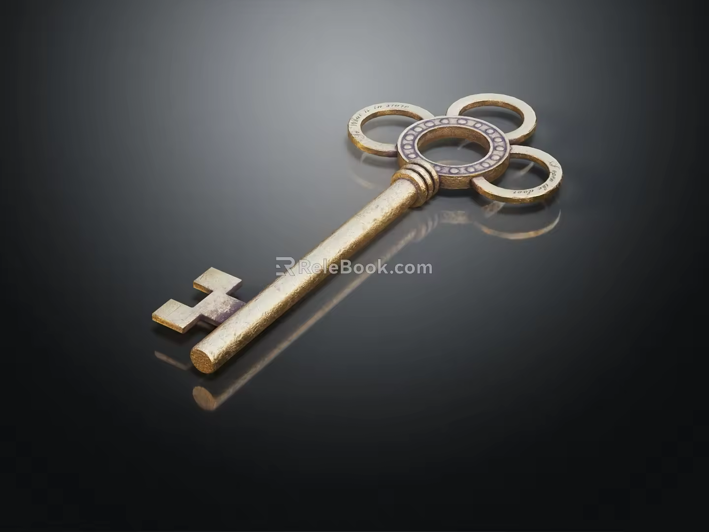 Modern Key Door Key Golden Key 3d model