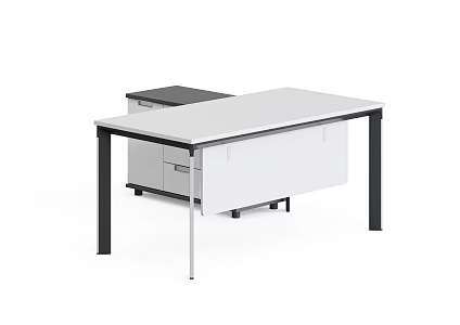 Clerk Desk Supervisor Desk Modern Desk 3d model