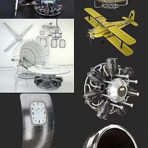 Modern Sci-Fi Equipment Egg Chair Aircraft 3d model