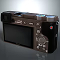 Compact Digital Camera With Retro Design LCD Screen Red Record Button And Control Buttons