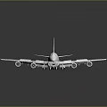 Lufthansa Airliner Model With White Body Blue Tail And Four Engines
