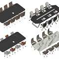 Modern Conference Tables With Various Chair Styles And Tabletop Designs