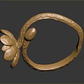 Elegant Golden Ring With Unique Flower Shaped Design For Daily Use 3d model