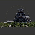 Chinese Ancient Building Island Mountain Castle Palace Ancient Palace 3d model