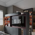 Modern Bedroom Interior Design With Tufted Headboard Double Bed Nightstands And Windows With Blinds
