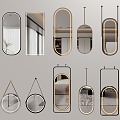 Modern Mirror Cosmetic Mirror Decorative Mirror Full-length Mirror Bathroom Mirror 3d model