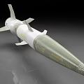 Military Missile With White And Green Body And Fins For Tactical Operations