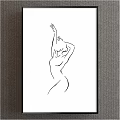 Minimalist Single Line Female Silhouette Art for Modern Wall Decor
