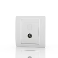 White Wall Socket Electrical Appliance For Home Daily Use With TV And Network Ports