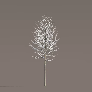 Winter Snow Scene Plants Snow Trees Snow Trees Arbor Small Trees Landscape Trees Dead Branches 3d model