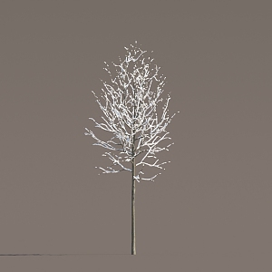 Winter Snow Scene Plants Snow Trees Snow Trees Arbor Small Trees Landscape Trees Dead Branches 3d model