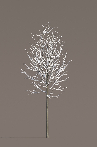 Winter Snow Scene Plants Snow Trees Snow Trees Arbor Small Trees Landscape Trees Dead Branches 3d model