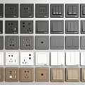 Modern Switch Socket Switch Panel Socket Panel 3d model