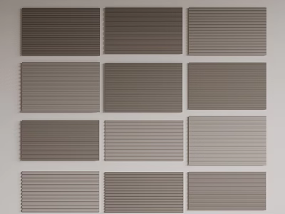 Brown Tone Wall Paneling Collection With Various Textures And Different Designs 3d model