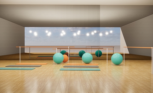 Modern Yoga Room 3d model