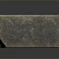 Rustic Stone Storage Box with Red Handle for Home Living Essentials 3d model