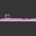 Cute Pink White Mechanical Keyboard With Mouse Keycaps And Cable For Computer 3d model
