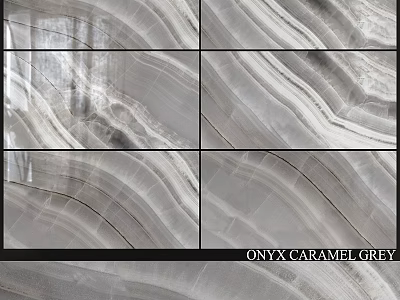 Onyx Caramel Grey Natural Stone Tiles With Veined Texture For Decoration 3d model