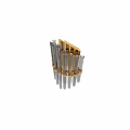 Modern Wall Lamps with Gold Metal and Transparent Glass Striped Design for Interior Decoration