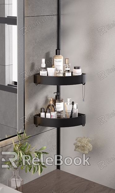 Double-layer Storage Rack Bathroom Supplies model