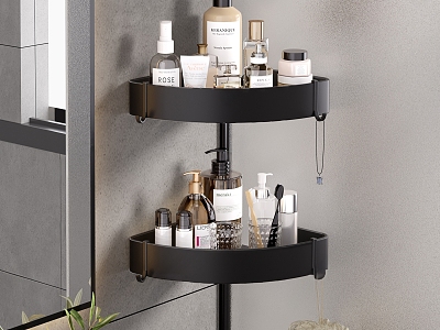 Double-layer Storage Rack Bathroom Supplies model