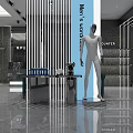 Modern Clothing Store Interior With Mannequin Display Racks And Stylish Decor