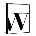 Minimalist Black Letter W Design On White Background With Dark Frames 3d model