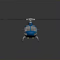 Blue Mars Helicopter With Rotors Fuselage And Landing Gear In Space Exploration