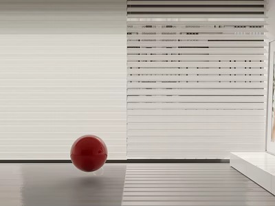 modern venetian blinds curtain roman blinds 3d model