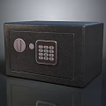 Black Safe With Digital Keypad And Knob For Secure Home Storage 3d model