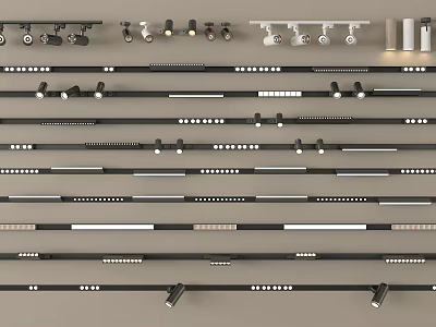 Modern Downlights and Spotlights with Various Styles for Home Ceiling Lighting 3d model