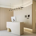 Modern Beauty Hair Salon Interior With Styling Chairs Mirrors Lighting And Reception Desk