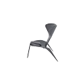 Modern Stylish Leisure Chair With Unique Curved Design And Metal Frame Structure
