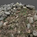 Stone Pile Building Material Pebbles Stone Block Rock Material Scanning Stone 3d model