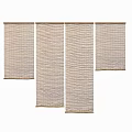 Four Beige Bamboo Woven Curtains Vertically Arranged With Clear Texture